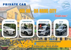 Private Car from Hoi An to Da Nang or vice versa (one way)