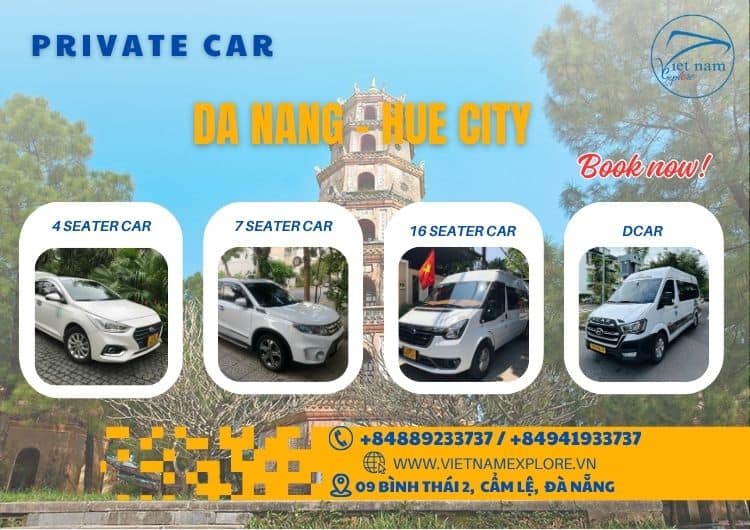 Private Car from Hue to Da Nang or vice versa (one way)